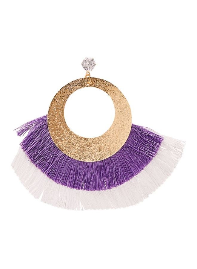 YUEJIN - Dual Tone Tassel Earrings - Image 1
