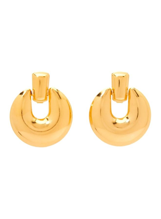 يويجين أقراط متدلية بتصميم دائري لامع - Image 1