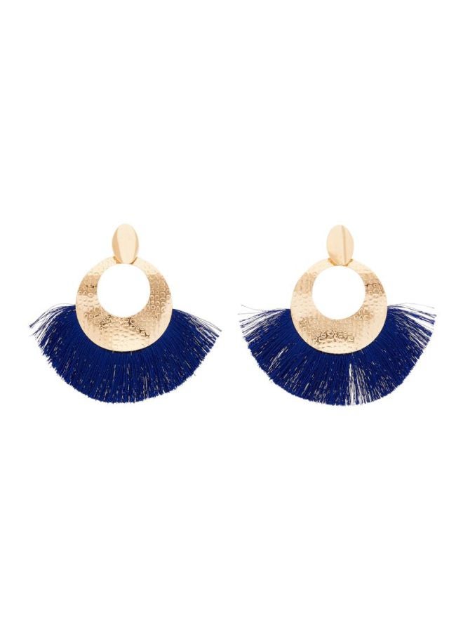 YUEJIN - Round Tassel Earrings - Image 1