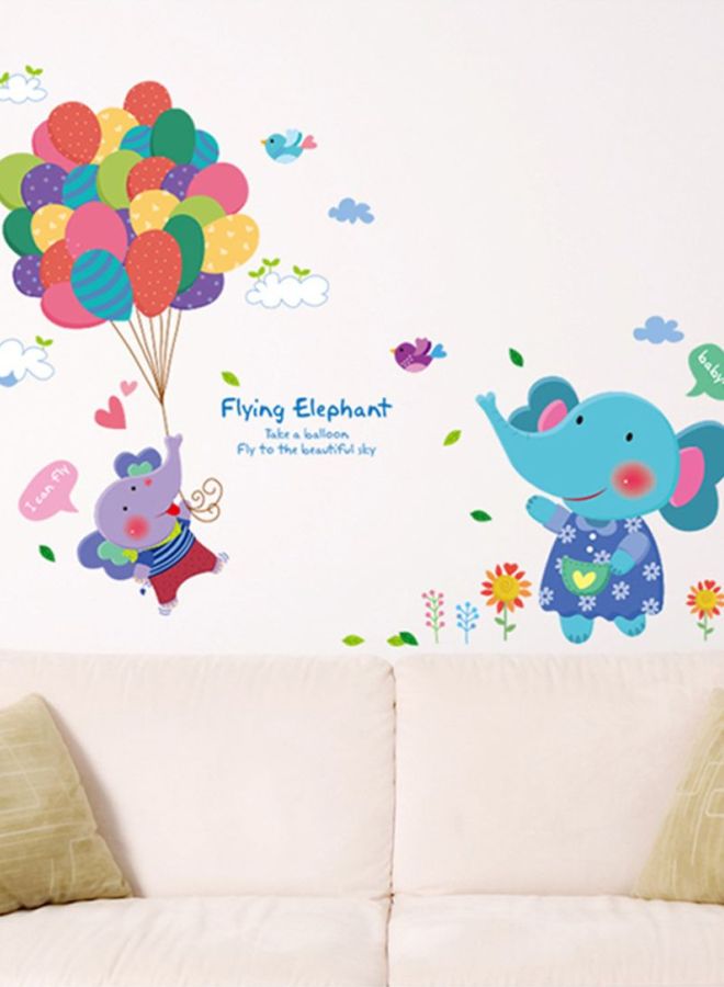 Flying Printed Removable Wall Sticker Multicolour 60 x 40cm - v1605723168/N12621378A_1