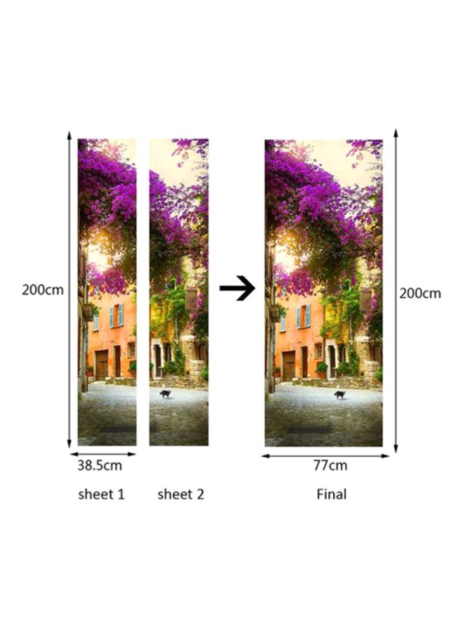 DaDa Home 2-Piece 3D Removable Wall Sticker Multicolour 77x200cm - Image 2