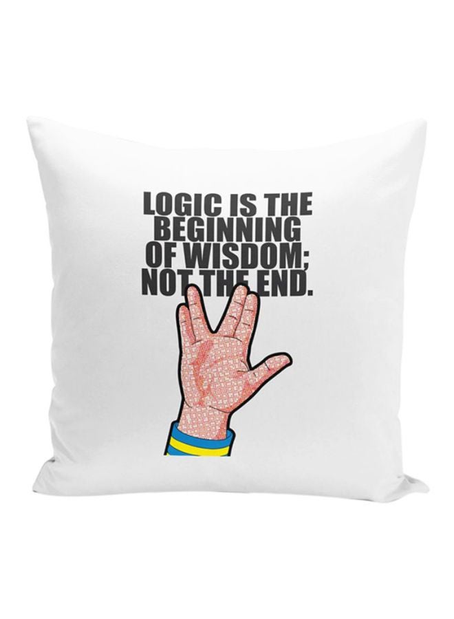 Star Trek Spock Printed Decorative Pillow White/Black/Beige 16x16x7inch