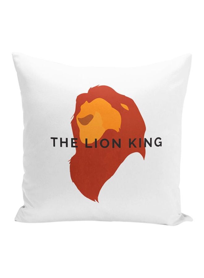 "وسادة زينة بطبعة من فيلم "The Lion King" أبيض/بني 16x16بوصة
