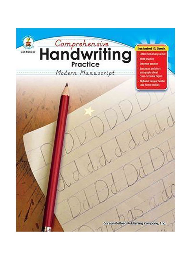 Comprehensive Handwriting Practice: Modern Manuscript, Grades K - 1 paperback english