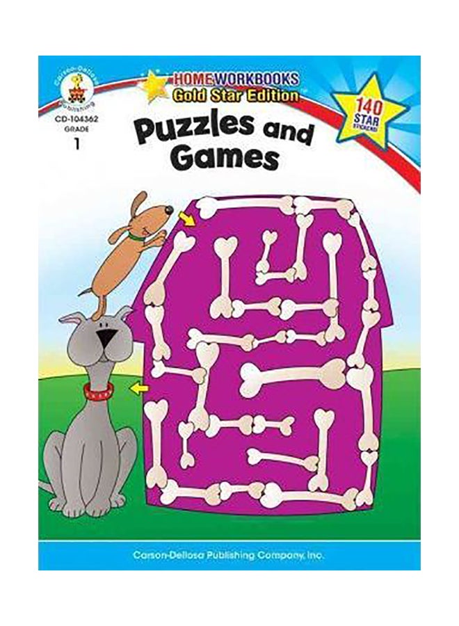 Puzzles And Games, Grade 1 : Gold Star Edition paperback english 