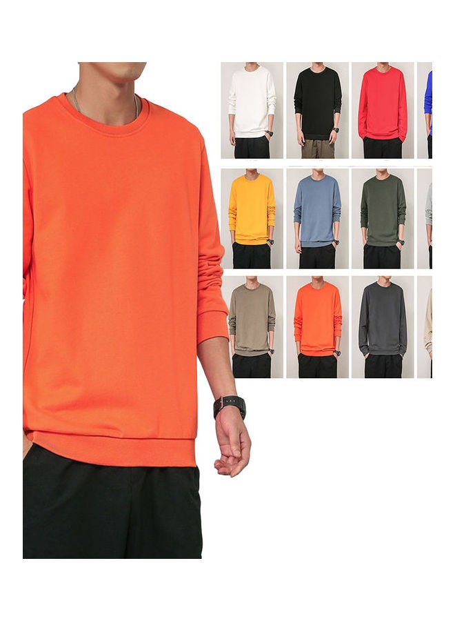 Generic - Men Spring Autumn Sweatshirts Casual Fashion Round Collar Coat Light Coffee - Image 1