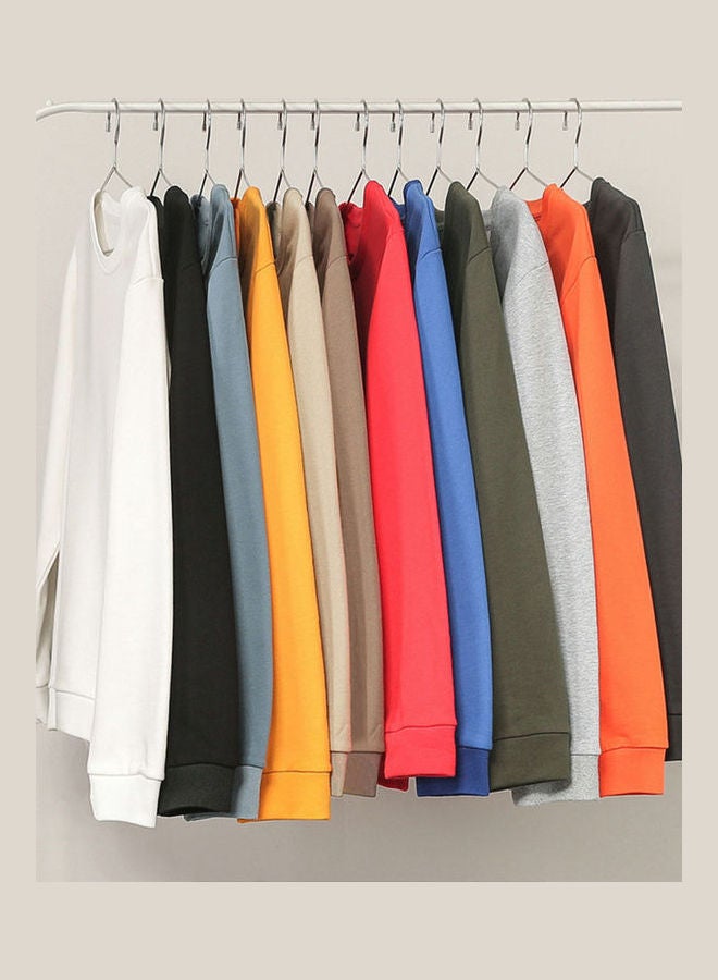 Generic - Men Spring Autumn Sweatshirts Casual Fashion Round Collar Coat Light Coffee - Image 1