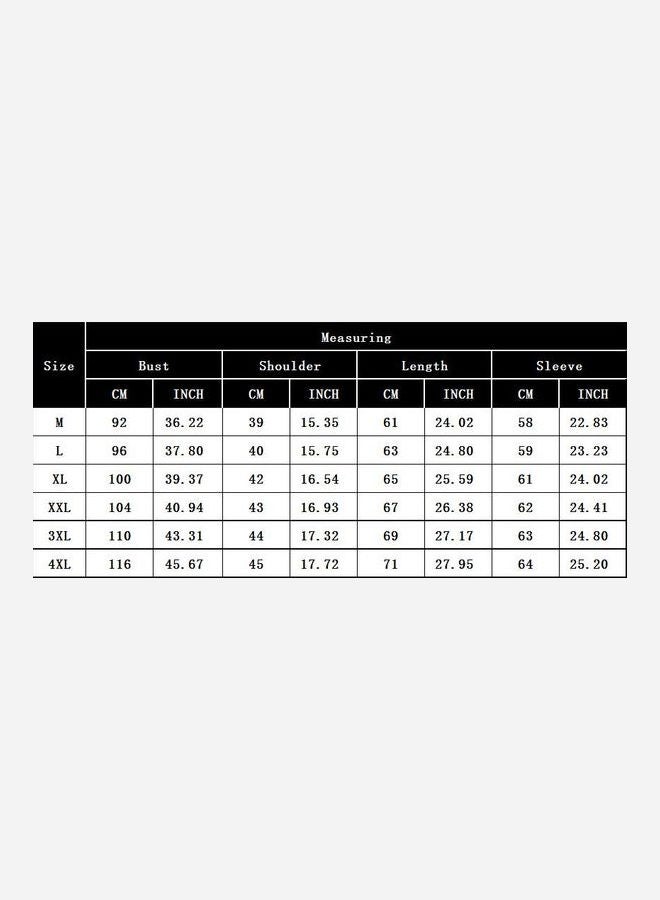 Men Long Sleeve Shirt Stand Collar Print Casual T-Shirt Slim Top Spring Autumn Blue/Black - Image 4