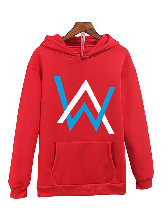 Men Women Hoodies Long Sleeved Hooded Collar Harajuku Style Loose Pullover Korean Version Sweatshirt Red - Image 1