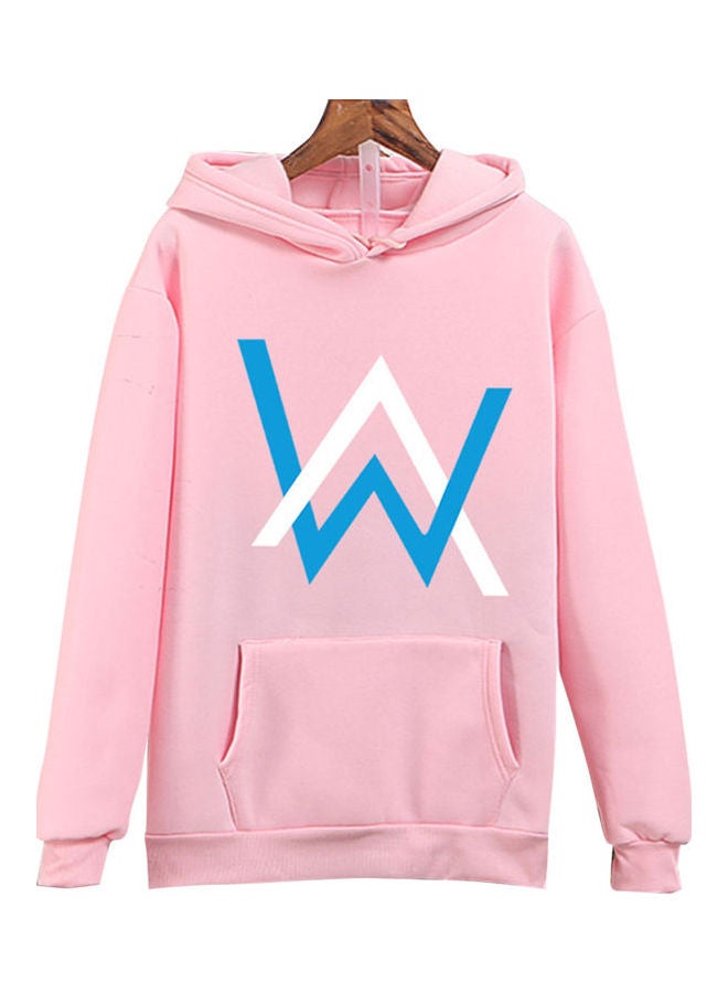 Men Women Hoodies Long Sleeved Hooded Collar Harajuku Style Loose Pullover Korean Version Sweatshirt Pink - Image 1