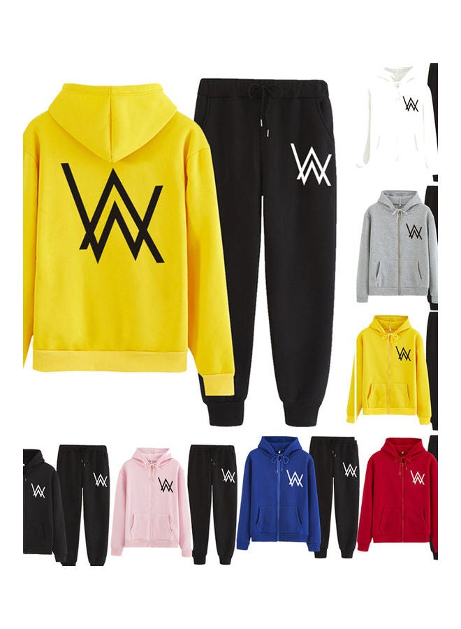 2 Pieces Of Zipper Hoodies And Pants Autumn Winter Thickened Jacket and Pants Suit Pink - Image 3