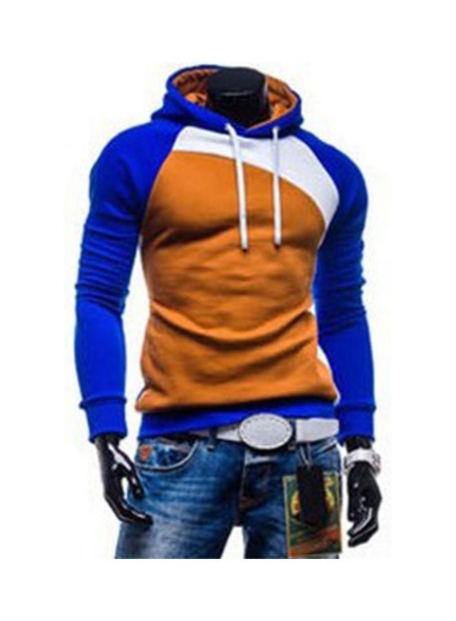 Men Fashion Autumn Winter Warm Turtleneck Long Sleeve Fleece Sweater Hoodie Top Blue And White Camel - Image 1