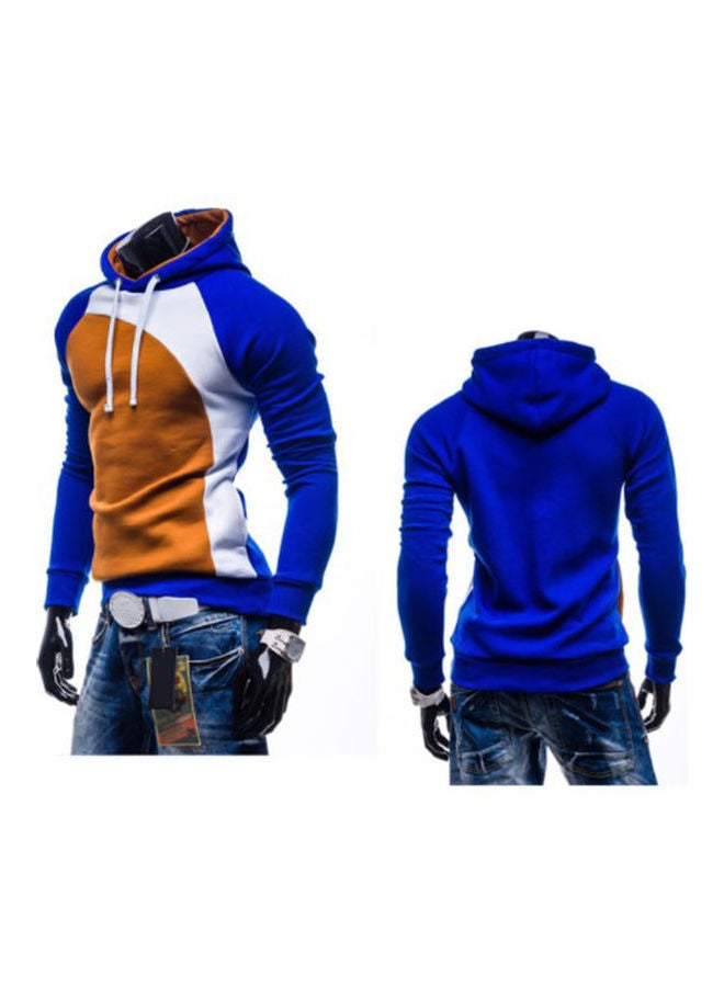 Men Fashion Autumn Winter Warm Turtleneck Long Sleeve Fleece Sweater Hoodie Top Blue And White Camel - Image 2
