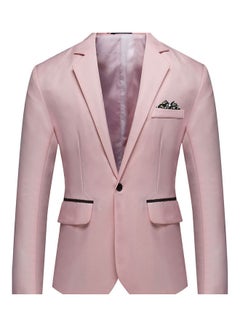 Groomsman Single Row And One Button Suit Casual Coat Pink