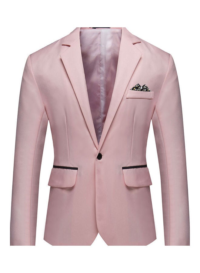 Generic - Groomsman Single Row And One Button Suit Casual Coat Pink - Image 1