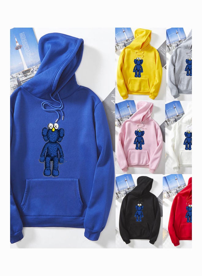 Generic Unisex Thicken Hoodie Sweatshirt Cartoon Sitting Doll Couple Wear Loose Pullover White  - Image 3