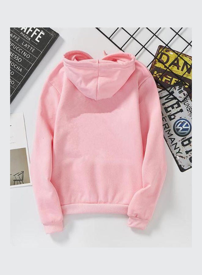 Generic Unisex Cartoon Thicken Hoodie Sweatshirt Climbing Doll Couple Wear Loose Pullover Pink  - Image 5
