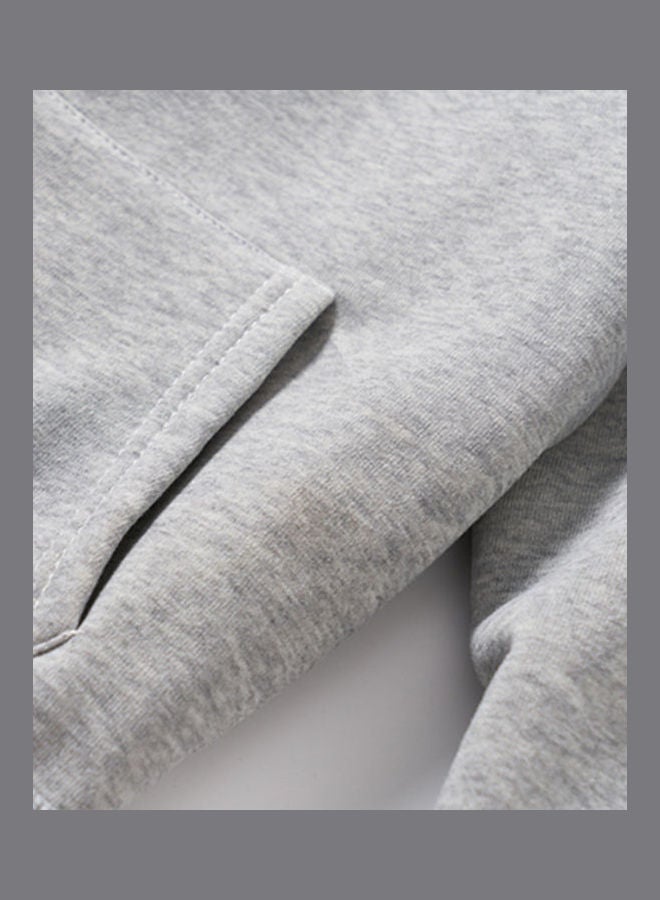 Generic - Unisex Thicken Sweatshirt Cartoon Climbing Doll Crew Neck Couple Loose Pullover Gray - Image 1