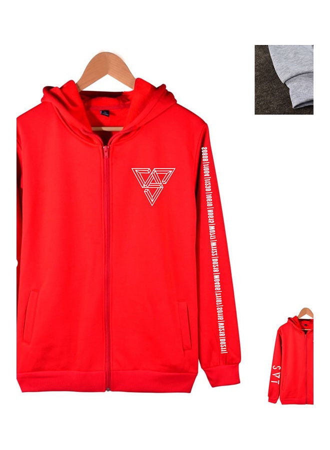 Concert Autumn Zipper Sweater Coat Jacket Tops White  - Image 3