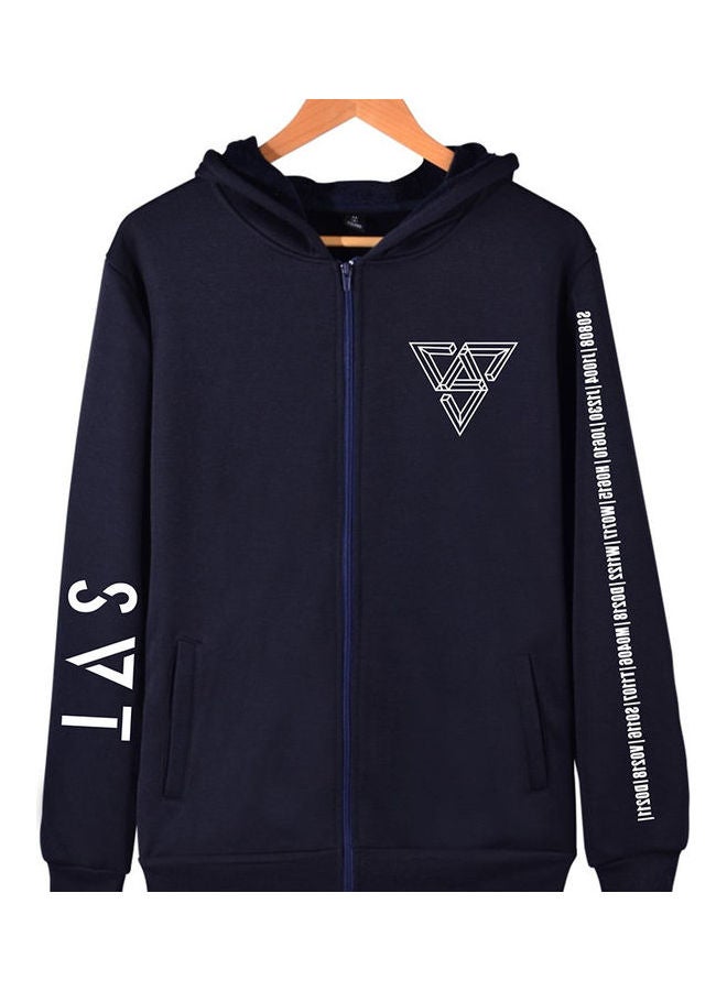 Concert Autumn Zipper Sweater Coat Jacket Tops White  - Image 5