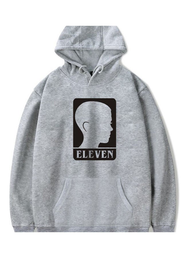 Generic - Fashion Stranger Things Printing Thickening Casual Pullover Hoodie Tops Gray - Image 1