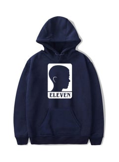 Generic Fashion Stranger Things Printing Thickening Casual Pullover Hoodie Tops Dark Blue  - Image 1