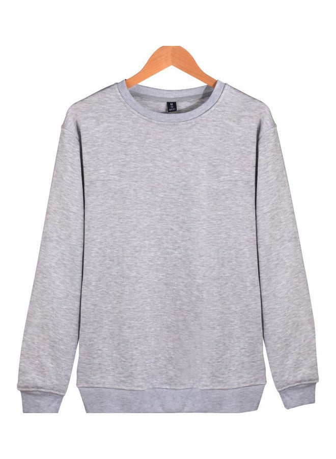 Solid Color Round Neck Long Sleeve Sweater Winter Warm Coat Tops Red  - Image 3
