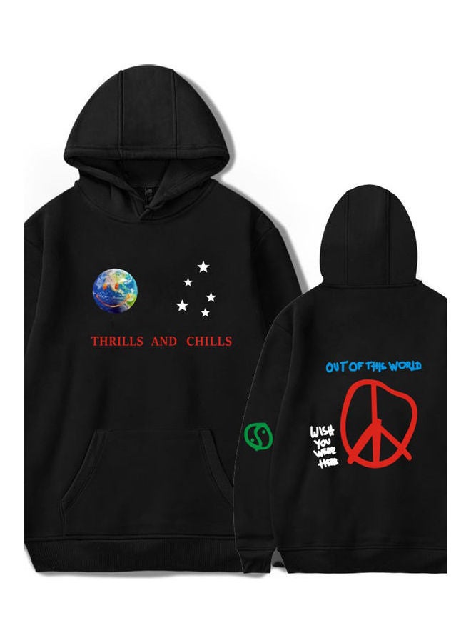 Generic - Travis Scotts Astroworld Long Sleeve Printing Hoodie Casual Loose Tops Hooded Sweater Black - Image 1