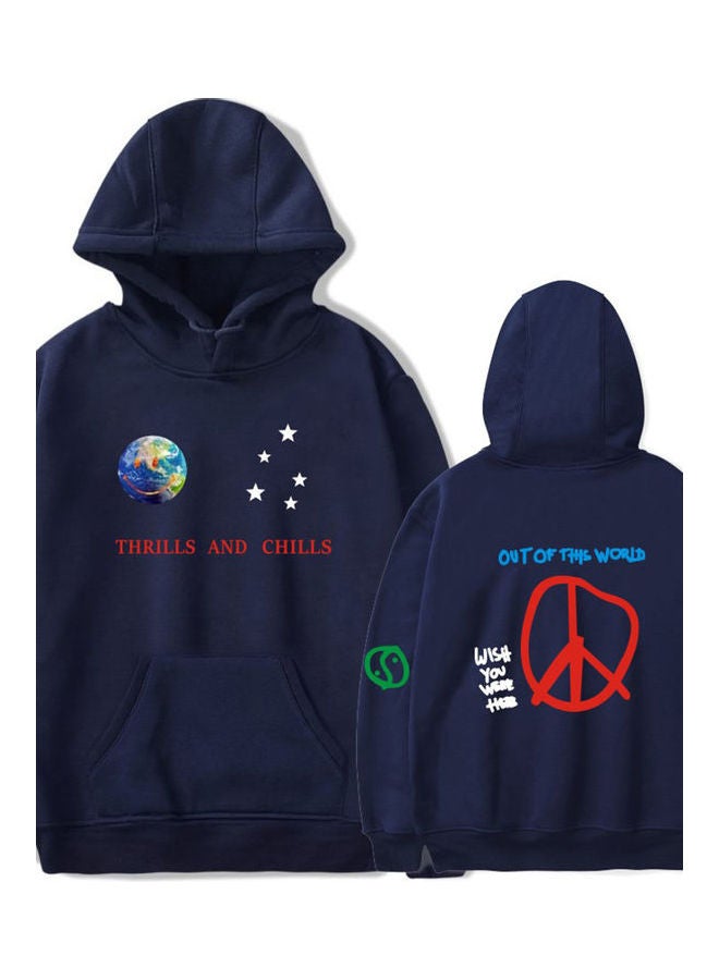 Travis Scotts Astroworld Long Sleeve Printing Hoodie Casual Loose Tops Hooded Sweater Gray - Image 3