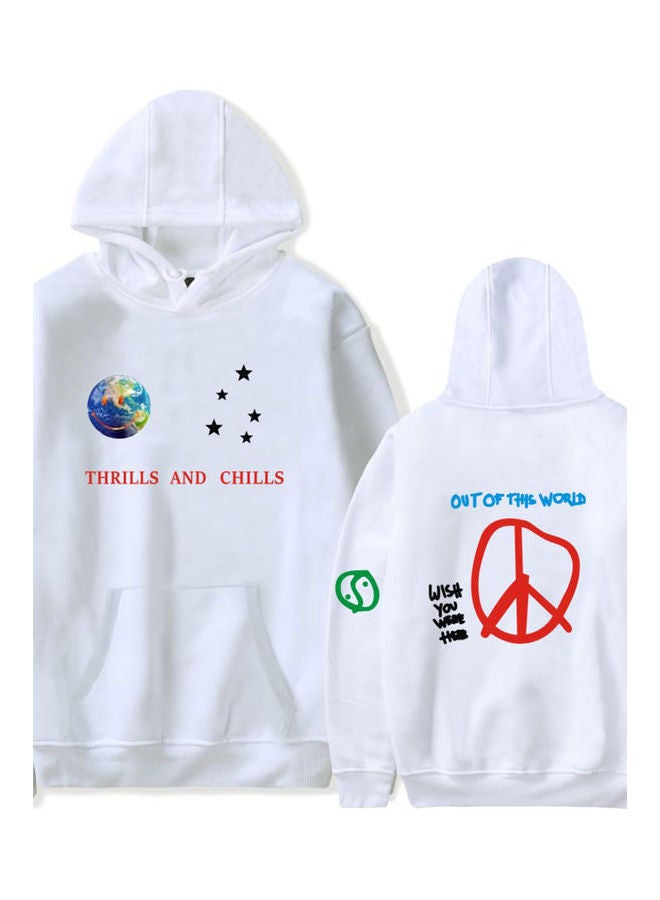 Travis Scotts Astroworld Long Sleeve Printing Hoodie Casual Loose Tops Hooded Sweater Gray - Image 4