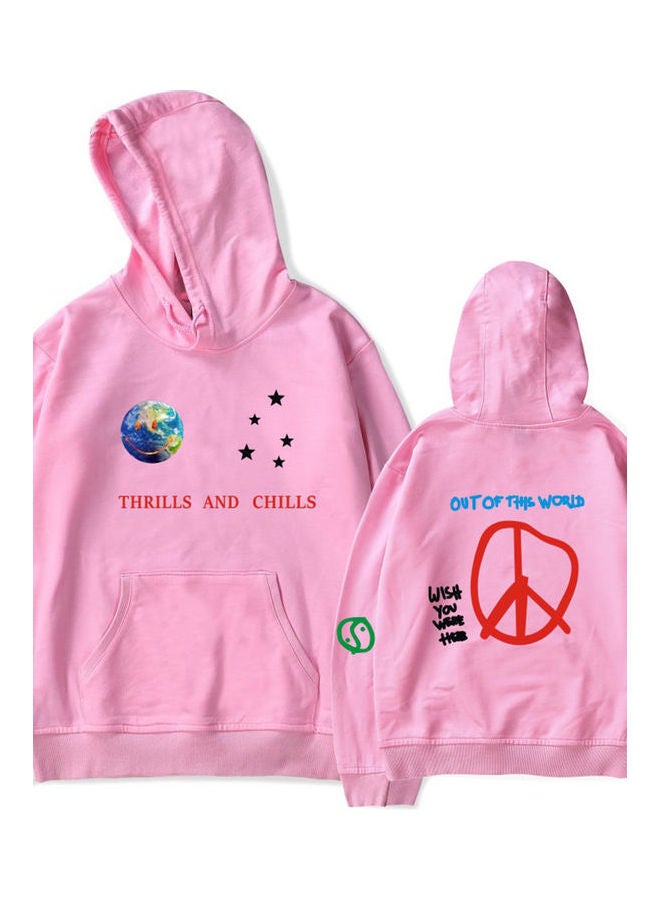 Travis Scotts Astroworld Long Sleeve Printing Hoodie Casual Loose Tops Hooded Sweater Gray - Image 5