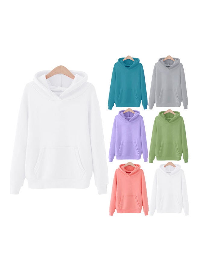 Hooded Sweatshirt Large Size Long Sleeve Casual Clothes Green  - Image 4