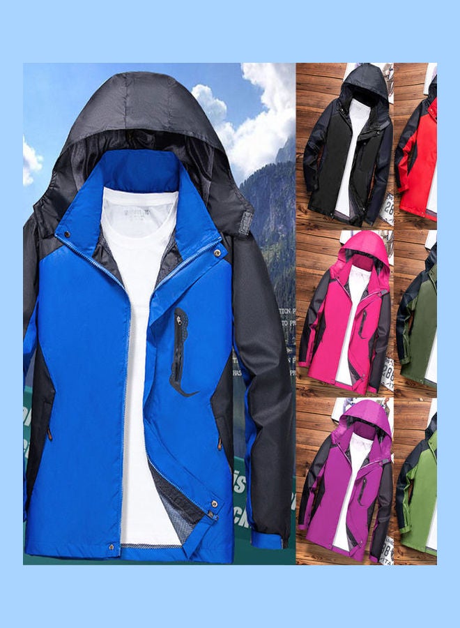 Single-layer Windproof Hiking Jacket Suits Blue - Image 3