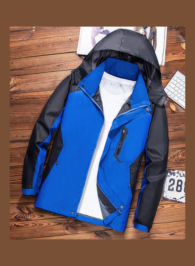 Single-layer Windproof Hiking Jacket Suits Blue - Image 5
