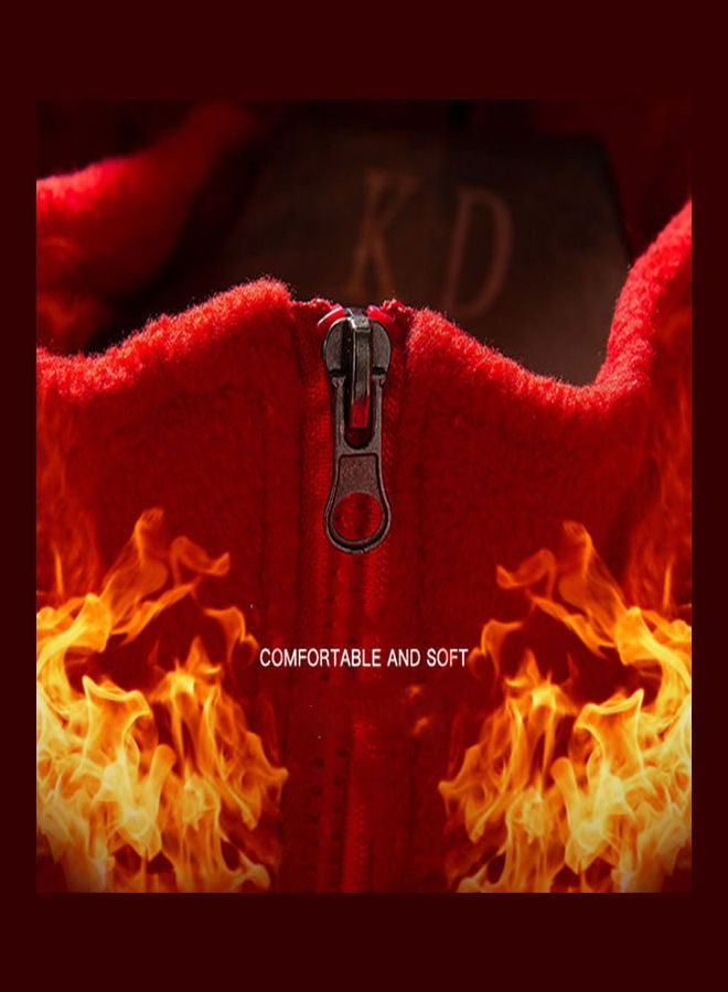 جواكت ويند بريكر ثلاثة في واحد للرجال والنساء بتصميم قابل للفصل ليناسب الأماكن الخارجية من قطعتين أحمر - Image 5