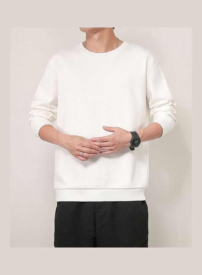 Spring Autumn Sweatshirt White - Image 3