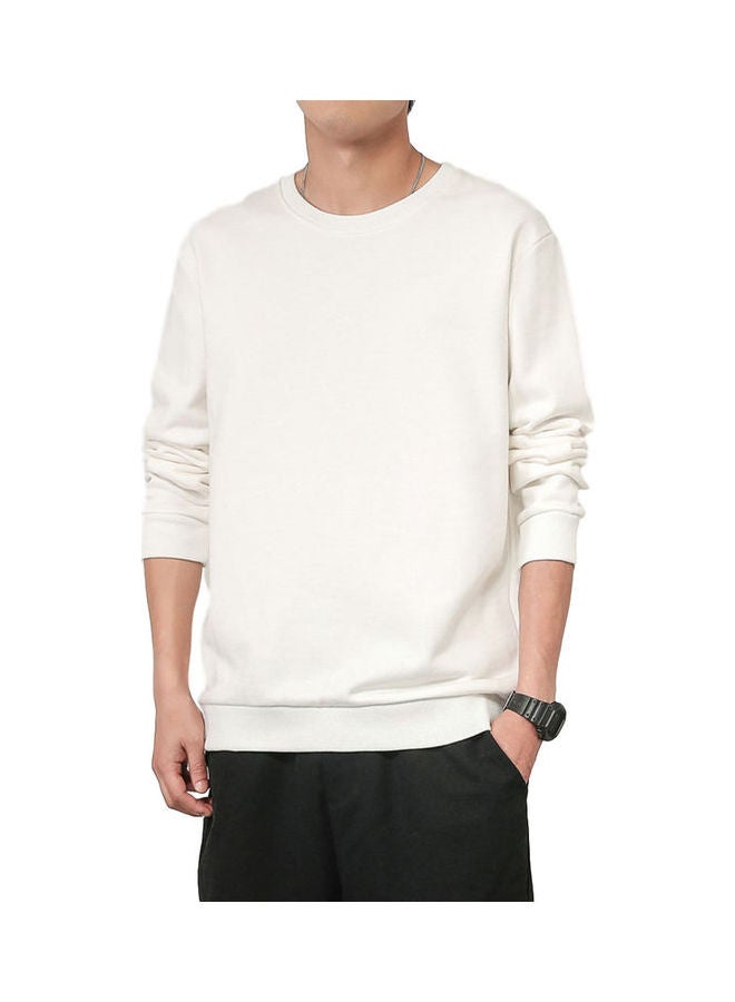 Spring Autumn Sweatshirt White - Image 1