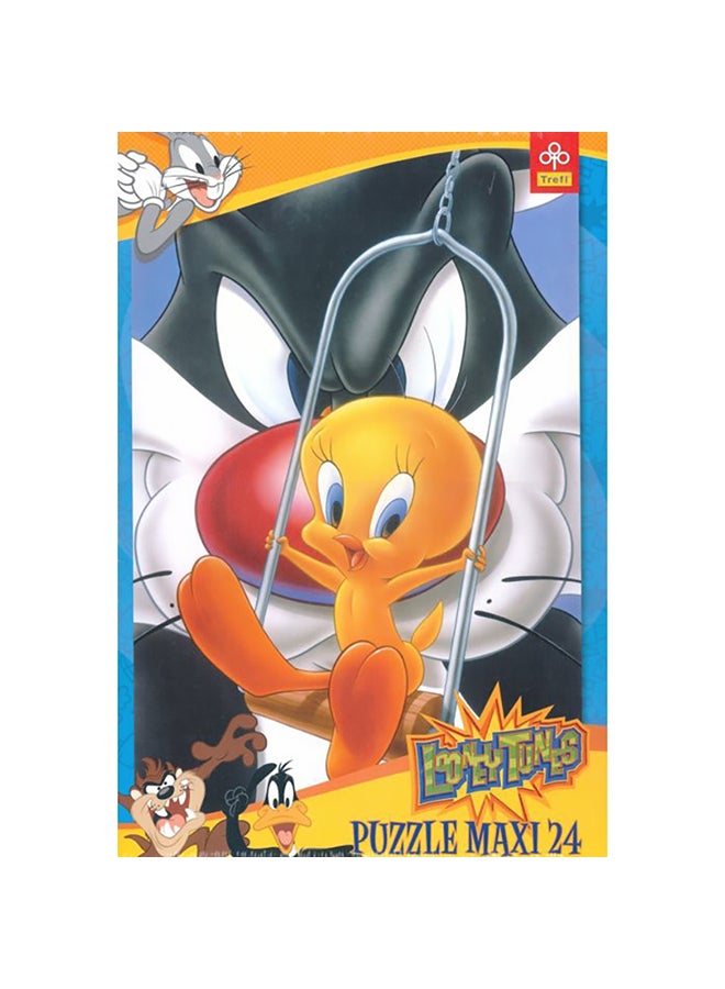 تريفل مجموعة أحجية على شكل شخصية تويتي من مسلسل "Looney Tunes" بتصميم كبير من 24 قطعة
