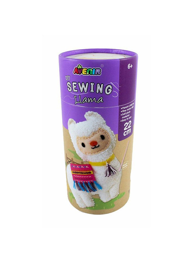 Avenir Sewing Llama Stuffed Animal Plush Toy 26 x 18cm