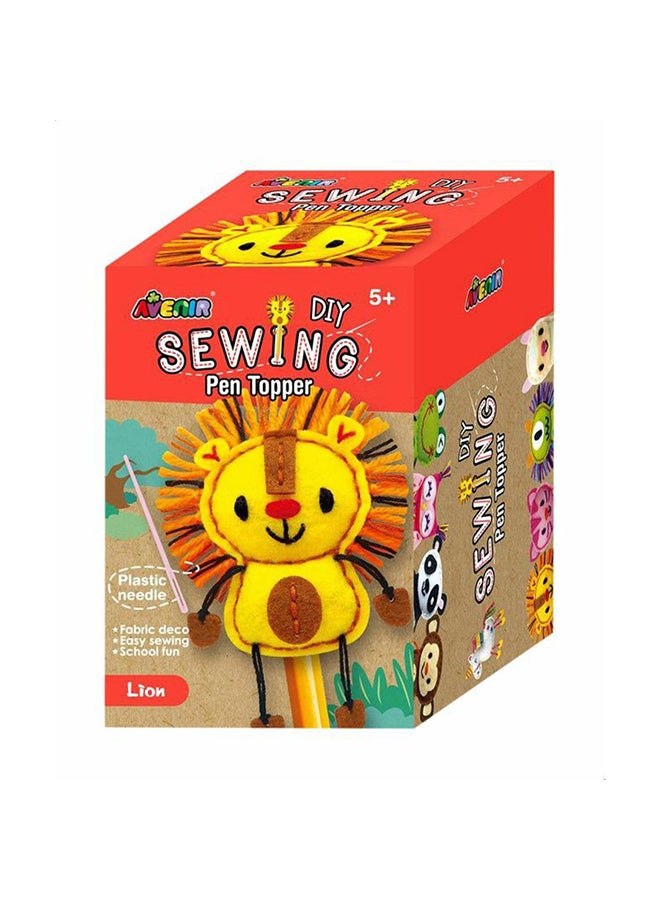 Avenir Lion Shaped Pen Topper Sewing Toy 6 x 9 x 6cm