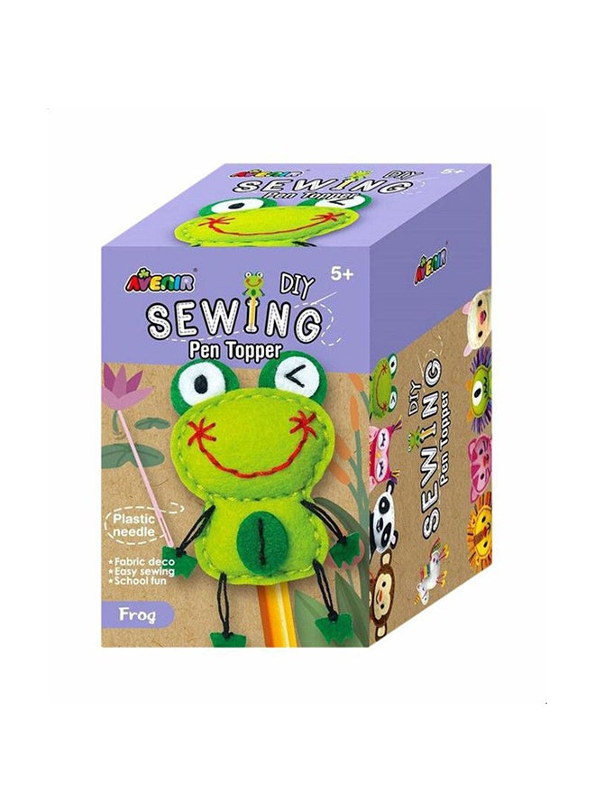 أفينير لعبة خياطة توضع فوق القلم على شكل ضفدع 6 x 9 x 6سم