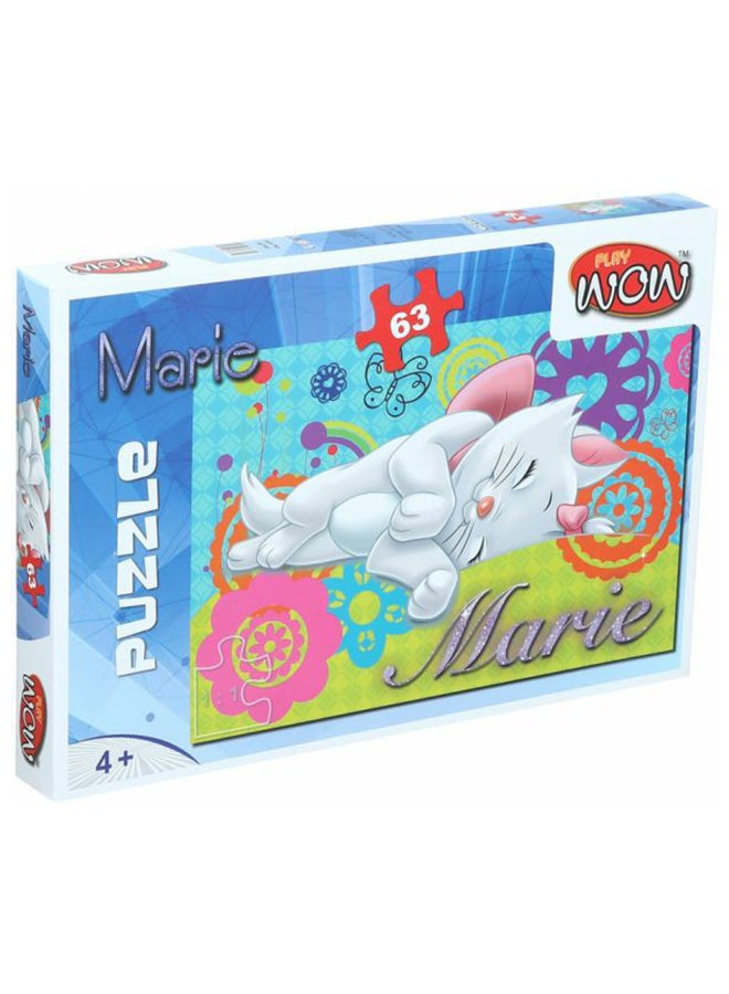 63-Piece Disney Marie Jigsaw Puzzle Playset