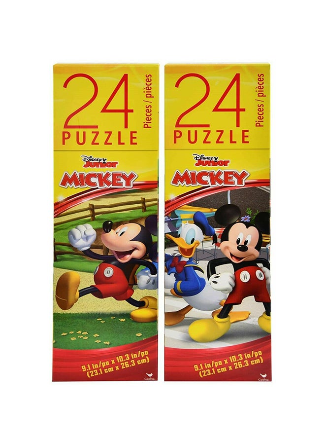 Disney Mickey Mouse Tower Box Puzzle 24 Pcs, Educational Toy Size 9.1x10.3 Inch