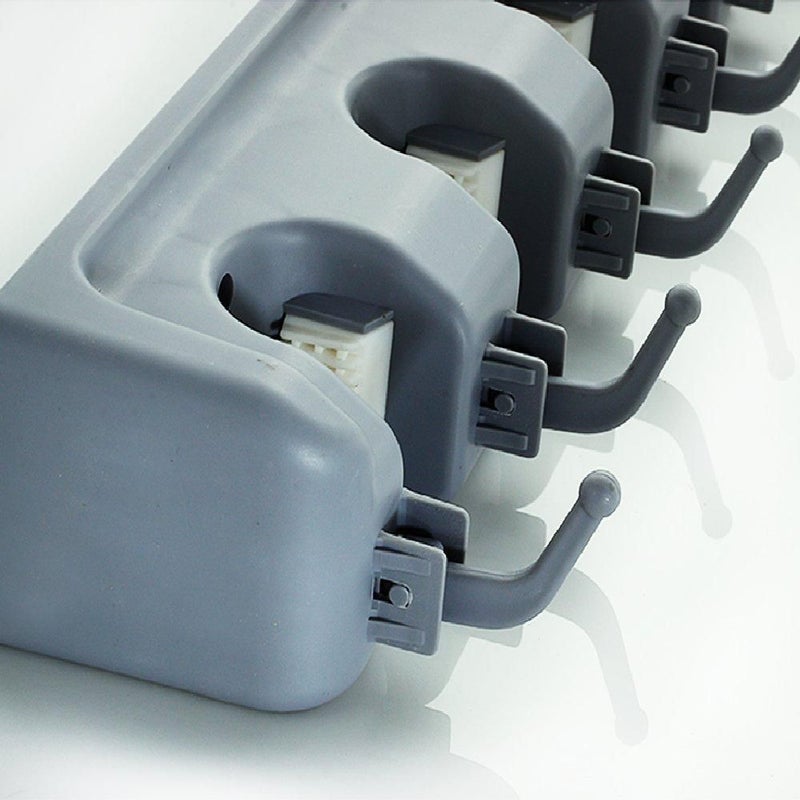 Mop And Broom Holder Wall Mount Grey - Image 3