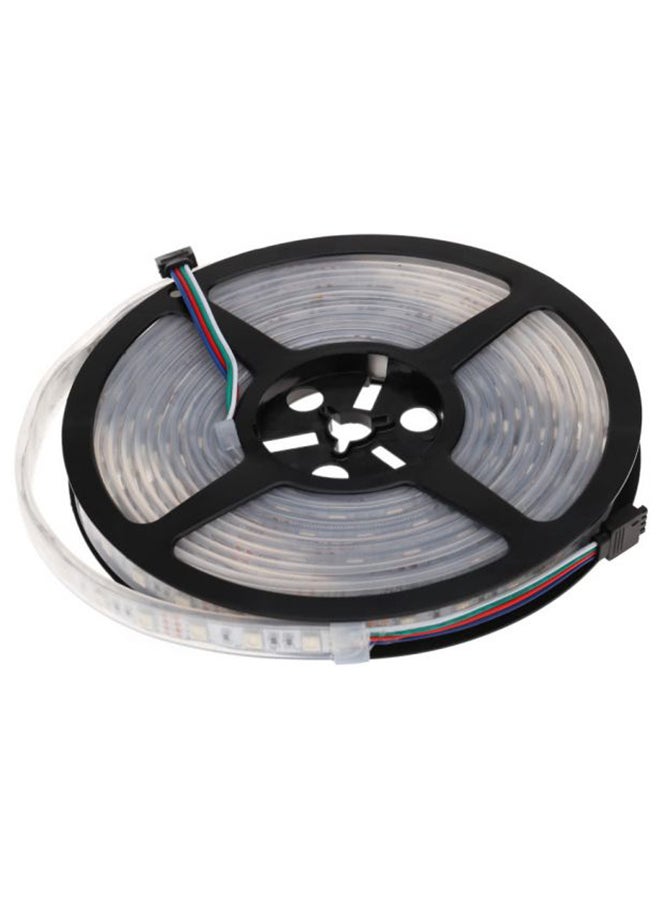 شريط إضاءة LED مقاوم للماء بإضاءة متعددة الألوان RGB مع جهاز تحكم عن بعد ومحول طاقة متعدد الألوان 5متر  - Image 1