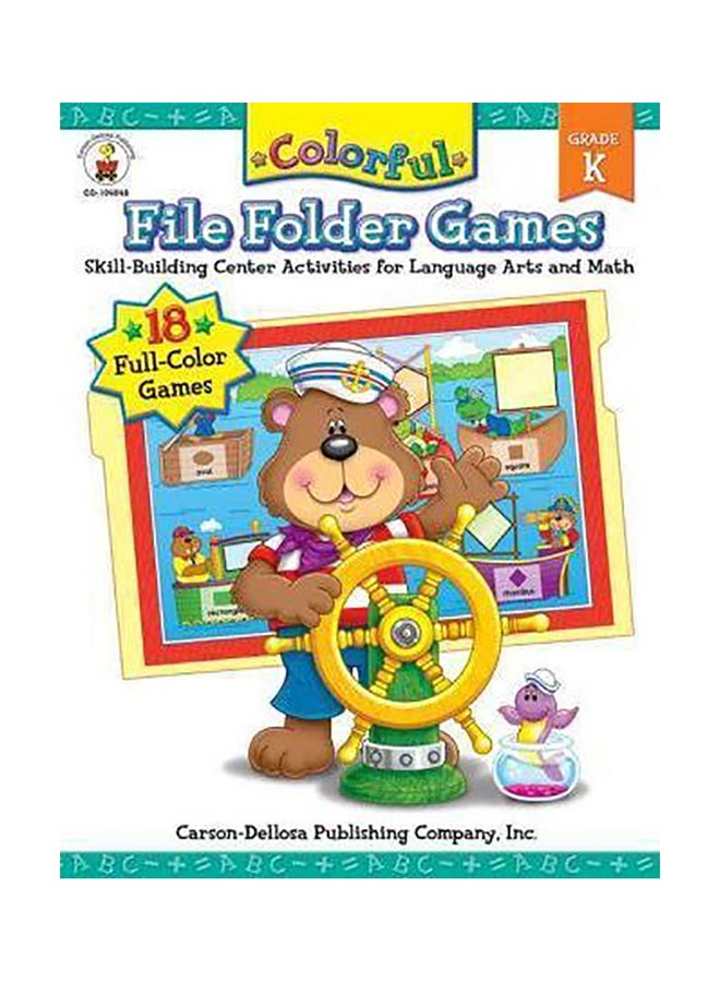 Colorful File Folder Games, Grade K: Skill-Building Center Activities For Language Arts And Math Paperback English by Debra Olson Pressnall 