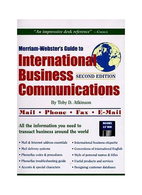 Merriam-Webster's Guide To International Business Communications Paperback English by Toby D Atkinson