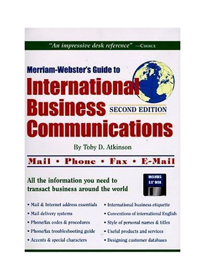 Merriam-Webster's Guide To International Business Communications Paperback English by Toby D Atkinson