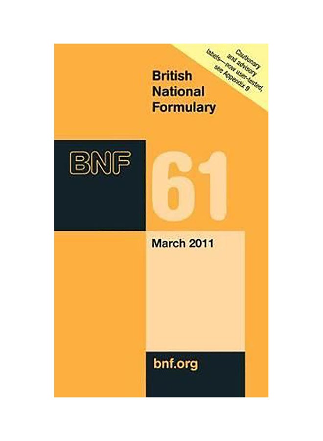 British National Formulary 61 Paperback English by Joint Formulary Committee