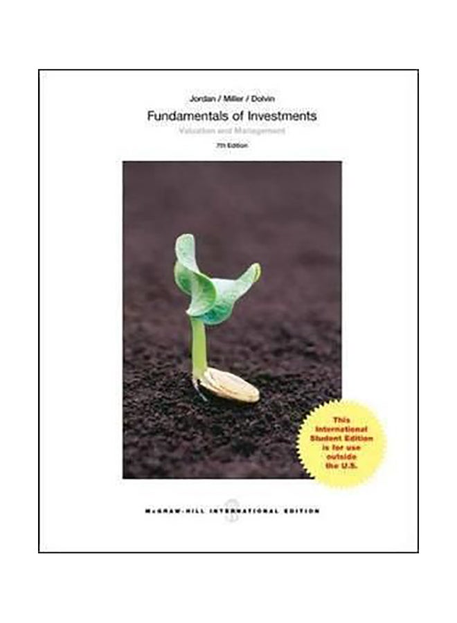 Fundamentals Of Investments: Valuation And Management Paperback English by Bradford D. Jordan